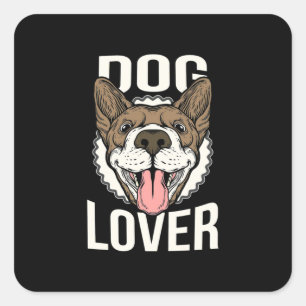 Sticker Carré Le Chien Est Mon Meilleur Ami