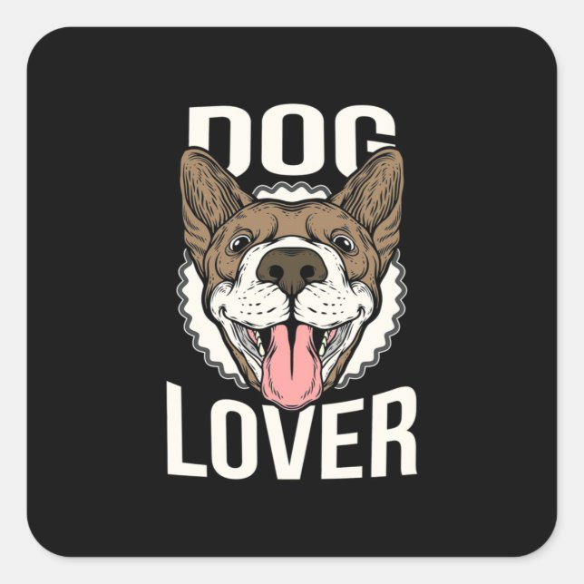 Sticker Carré Le Chien Est Mon Meilleur Ami (Devant)