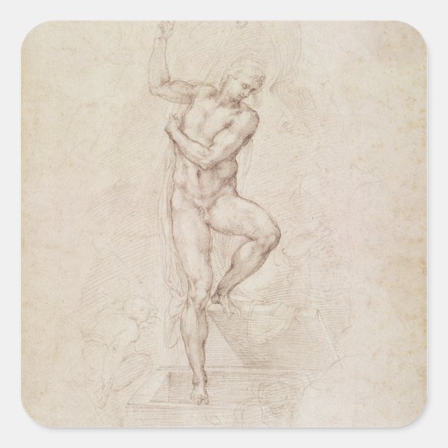 Sticker Carré Le Christ ressuscité (Devant)