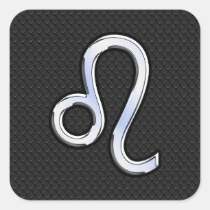 Sticker Carré Le chrome comme le zodiaque de Lion se connectent