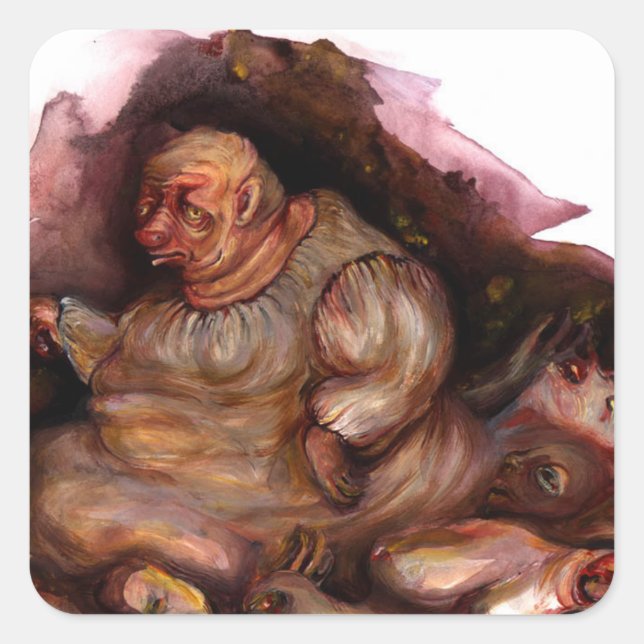 Sticker Carré Le Ciacco de Dante (Devant)