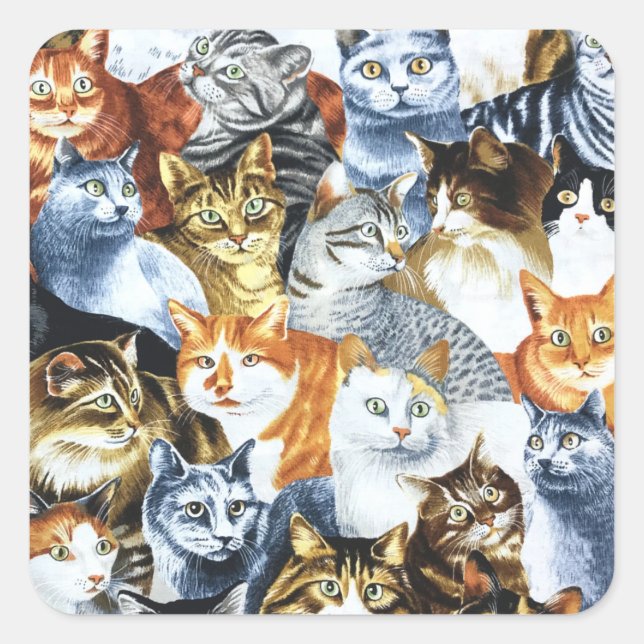 Sticker Carré Le clowder de CATS (Devant)