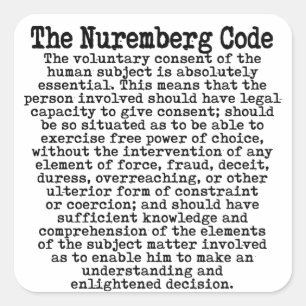 Sticker Carré Le Code de Nuremberg