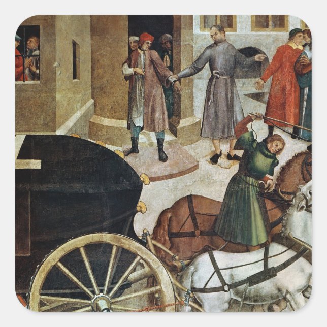 Sticker Carré Le coeur (Devant)