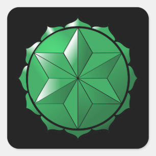 Sticker Carré Le coeur Chakra