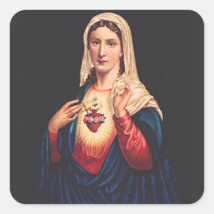Sticker Carré Le Cœur immaculé de Marie