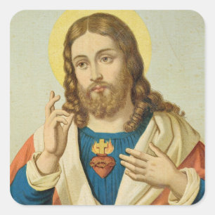 Sticker Carré Le coeur sacré