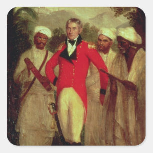 Sticker Carré Le colonel Colin Mackenzie et ses pandas indiens