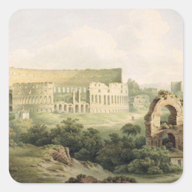 Sticker Carré Le Colosseum, Rome, 1802 (Devant)