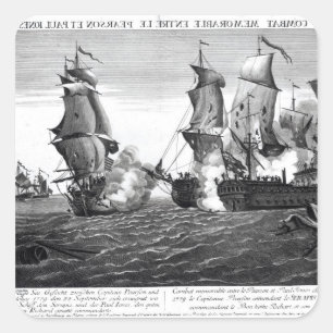 Sticker Carré Le combat mémorable entre le capitaine Pearson