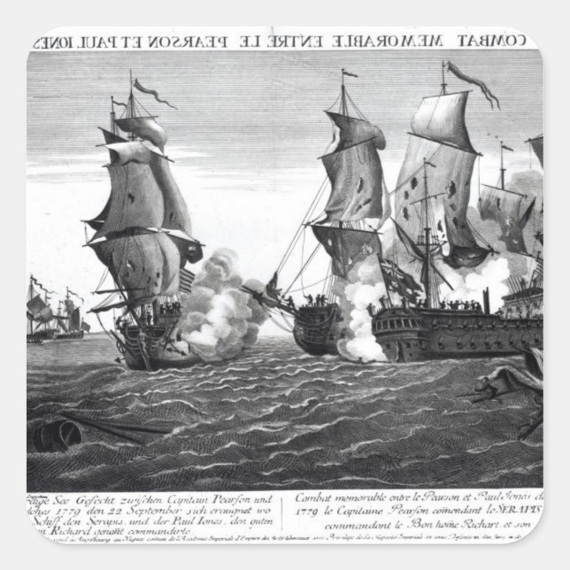 Sticker Carré Le combat mémorable entre le capitaine Pearson (Devant)