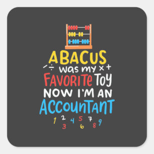 Sticker Carré Le Comptable Abacus Était Mon Jouet Préféré