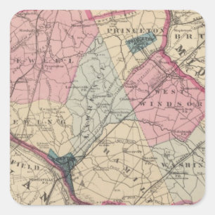 Sticker Carré Le comté de Mercer, NJ