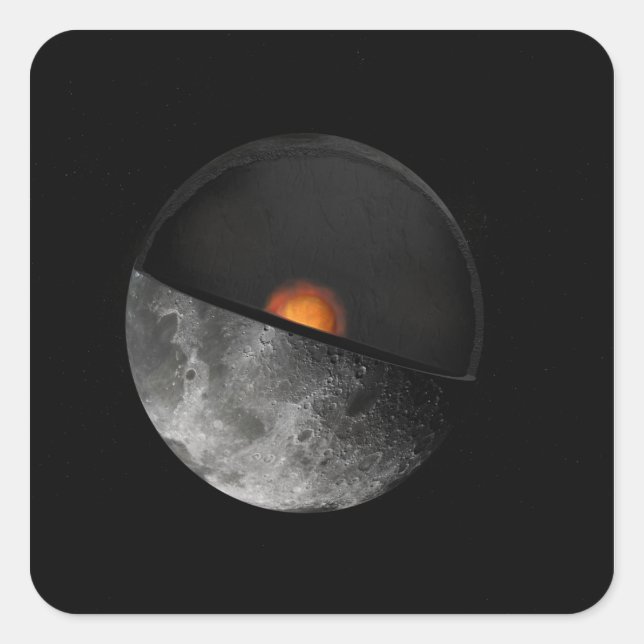 Sticker Carré Le concept de l'artiste montrant un noyau interne  (Devant)