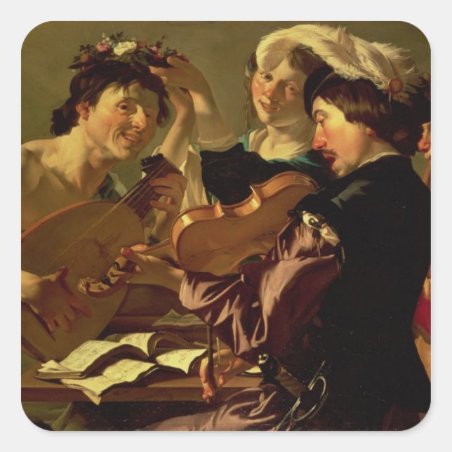 Sticker Carré Le concert (Devant)