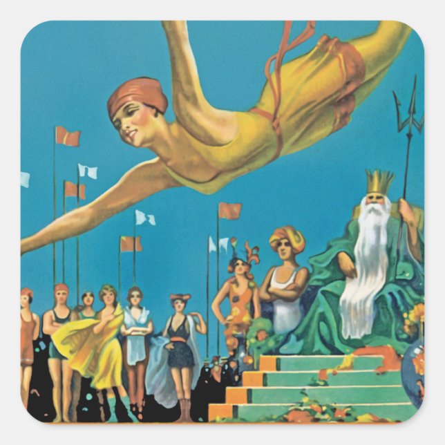 Sticker Carré Le concours de la ville d'Atlantique (Devant)