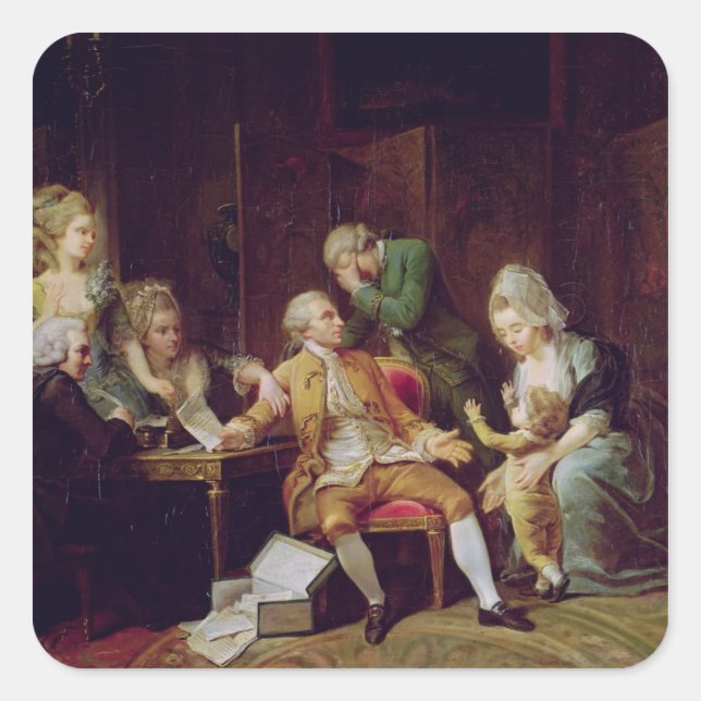 Sticker Carré Le contrat cassé (Devant)