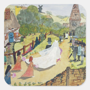 Sticker Carré Le couple heureux