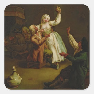 Sticker Carré Le couple heureux