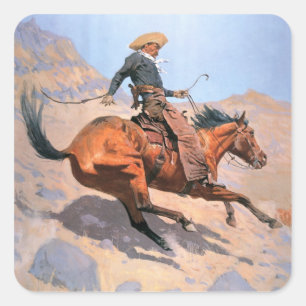 Sticker Carré Le cowboy (huile sur la toile)