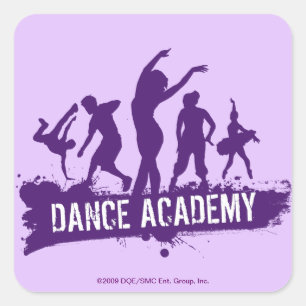 Sticker Carré Le danseur d'Acadmey de danse silhouette le logo