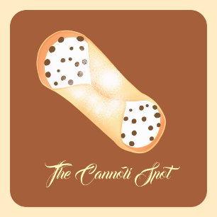 Sticker Carré Le délicieux dessert Cannoli
