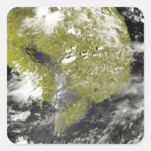 Sticker Carré Le delta du Mékong et la Tonle Sap