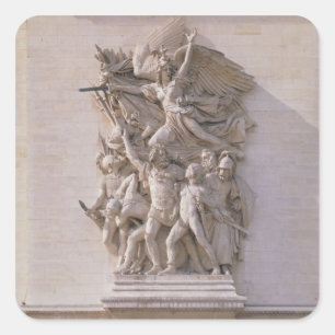 Sticker Carré Le départ des volontaires en 1792 ou de mars