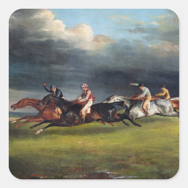 Sticker Carré Le Derby Epsom, 1821 (Devant)