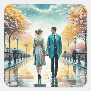 Sticker Carré Le destin nous a réunis