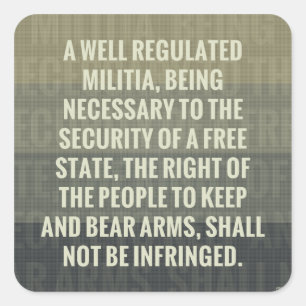 Sticker Carré Le deuxième amendement