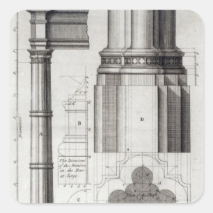Sticker Carré Le deuxième ordre de l'architecture gothique, 174