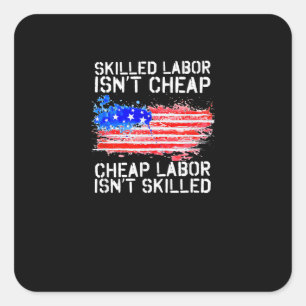Sticker Carré Le drapeau américain de la Fête du Travail n’est p