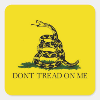 Sticker Carré Le drapeau de Gadsden ne marchent pas sur moi