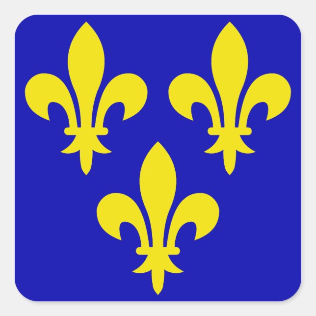 Sticker Carré Le drapeau médiéval de France (Devant)