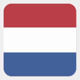 Sticker Carré Le drapeau Pays-Bas (néerlandais)