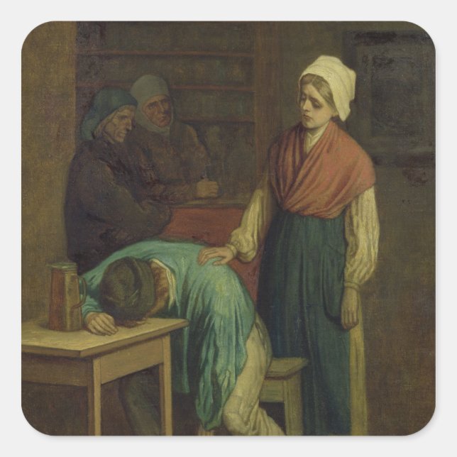 Sticker Carré Le Drunkard (Devant)