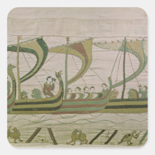 Sticker Carré Le duc William et sa flotte croisent la Manche