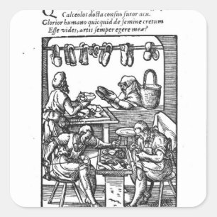 Sticker Carré Le fabricant de chaussures