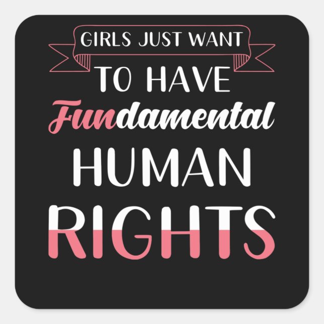 Sticker Carré Le féminisme dit (Devant)