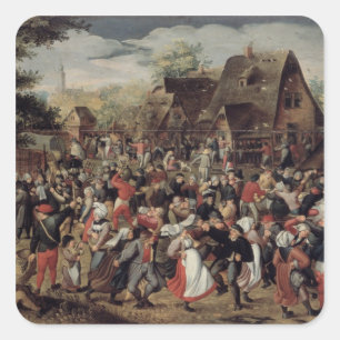 Sticker Carré Le festival de village