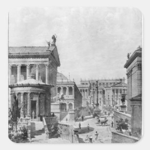 Sticker Carré Le forum romain d'Antiquity, 1914