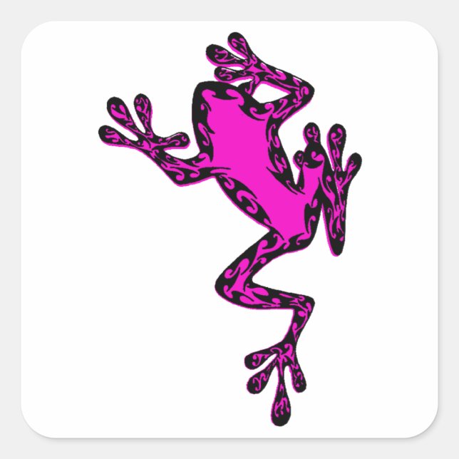Sticker Carré le FROG rose (Devant)