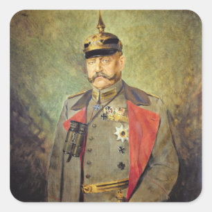 Sticker Carré Le Général Paul von Hindenburg, c.1916