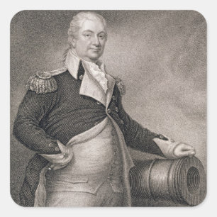Sticker Carré Le Général principal Henry Knox (1750-1806) grav