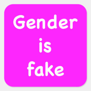 Sticker Carré Le genre est faux