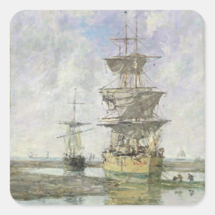 Sticker Carré Le Grand Bateau, 1879 (huile sur toile)