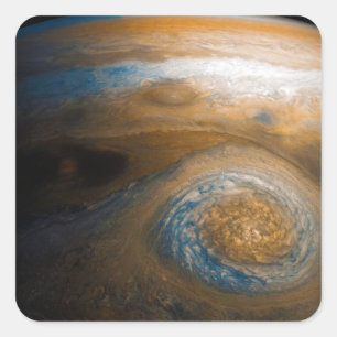 Sticker Carré Le grand pot rouge de Jupiter de Junocam (2017)