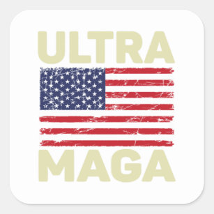 Sticker Carré Le Grand Roi Maga Donald Trump - Ultra Mega Eagl