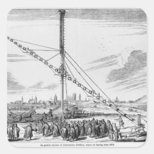 Sticker Carré Le grand télescope astronomique